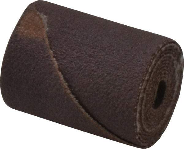 Merit Abrasives - 3/4" Max Roll Diam x 1" OAL, 120 Grit Aluminum Oxide Straight Cartridge Roll - 3/16" Pilot Hole Diam, Fine Grade - Industrial Tool & Supply