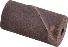 Merit Abrasives - 3/4" Max Roll Diam x 1-1/2" OAL, 120 Grit Aluminum Oxide Straight Cartridge Roll - 3/16" Pilot Hole Diam, Fine Grade - Industrial Tool & Supply
