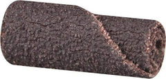 Merit Abrasives - 3/8" Max Roll Diam x 1" OAL, 50 Grit Aluminum Oxide Straight Cartridge Roll - 1/8" Pilot Hole Diam, Coarse Grade - Industrial Tool & Supply