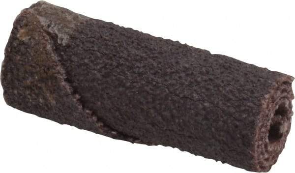 Merit Abrasives - 3/8" Max Roll Diam x 1" OAL, 80 Grit Aluminum Oxide Straight Cartridge Roll - 1/8" Pilot Hole Diam, Medium Grade - Industrial Tool & Supply