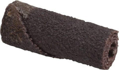 Merit Abrasives - 3/8" Max Roll Diam x 1" OAL, 80 Grit Aluminum Oxide Straight Cartridge Roll - 1/8" Pilot Hole Diam, Medium Grade - Industrial Tool & Supply