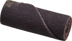 Merit Abrasives - 3/8" Max Roll Diam x 1" OAL, 120 Grit Aluminum Oxide Straight Cartridge Roll - 1/8" Pilot Hole Diam, Fine Grade - Industrial Tool & Supply