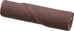 Merit Abrasives - 3/8" Max Roll Diam x 1-1/2" OAL, 120 Grit Aluminum Oxide Straight Cartridge Roll - 1/8" Pilot Hole Diam, Fine Grade - Industrial Tool & Supply