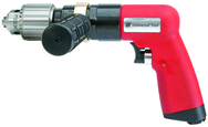 #UT8896 - 1/2" Non-Reversing - Air Powered Drill - Handle Exhaust - Industrial Tool & Supply