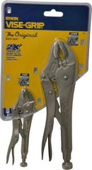 Irwin - 2 Piece Locking Plier Set - Comes in Display Card - Industrial Tool & Supply