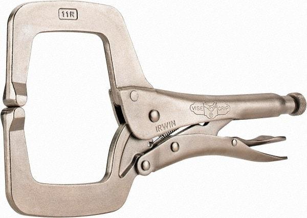 Irwin - 11" OAL C-Clamp Locking Pliers - 2-5/8" Jaw Depth, 3-3/8" Jaw Opening - Industrial Tool & Supply