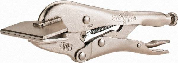 Irwin - 8" OAL Standard Jaw Sheet Metal Clamp Weld Locking Pliers - 3-1/8" Jaw Width, 1-3/4" Jaw Depth, 1-3/4" Jaw Opening - Industrial Tool & Supply