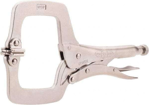 Irwin - 11" OAL C-Clamp Locking Pliers - 2-5/8" Jaw Depth, 3-3/8" Jaw Opening - Industrial Tool & Supply