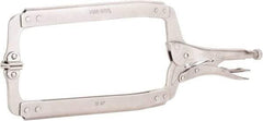 Irwin - 18" OAL C-Clamp Locking Pliers - 9-1/2" Jaw Depth, 8" Jaw Opening - Industrial Tool & Supply