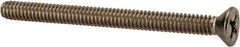 Value Collection - 1/4-20 UNC, 3" OAL Phillips Drive Machine Screw - Flat Head, Grade 316 Stainless Steel, Uncoated, Without Washer - Industrial Tool & Supply