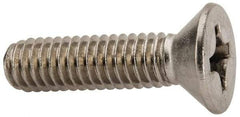 Value Collection - 5/16-18 UNC, 1-1/4" OAL Phillips Drive Machine Screw - Flat Head, Grade 316 Stainless Steel, Uncoated, Without Washer - Industrial Tool & Supply