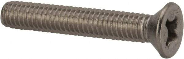 Value Collection - 5/16-18 UNC, 2" OAL Phillips Drive Machine Screw - Flat Head, Grade 316 Stainless Steel, Uncoated, Without Washer - Industrial Tool & Supply