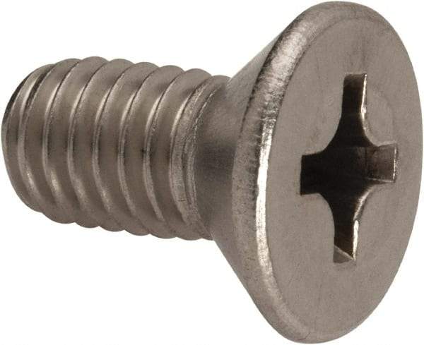 Value Collection - 3/8-16 UNC, 3/4" OAL Phillips Drive Machine Screw - Flat Head, Grade 316 Stainless Steel, Uncoated, Without Washer - Industrial Tool & Supply