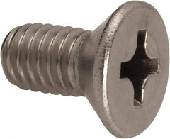 Value Collection - 3/8-16 UNC, 3/4" OAL Phillips Drive Machine Screw - Flat Head, Grade 316 Stainless Steel, Uncoated, Without Washer - Industrial Tool & Supply