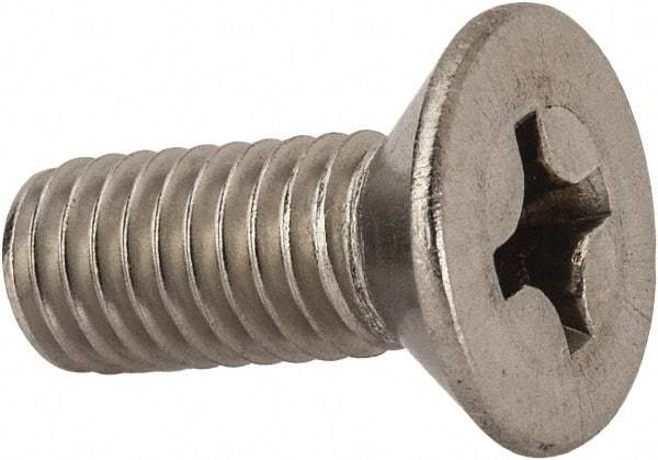 Value Collection - 3/8-16 UNC, 1" OAL Phillips Drive Machine Screw - Flat Head, Grade 316 Stainless Steel, Uncoated, Without Washer - Industrial Tool & Supply