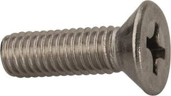 Value Collection - 3/8-16 UNC, 1-1/4" OAL Phillips Drive Machine Screw - Flat Head, Grade 316 Stainless Steel, Uncoated, Without Washer - Industrial Tool & Supply