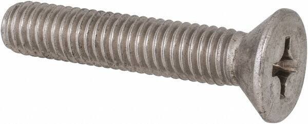 Value Collection - 3/8-16 UNC, 2" OAL Phillips Drive Machine Screw - Flat Head, Grade 316 Stainless Steel, Uncoated, Without Washer - Industrial Tool & Supply