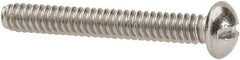 Value Collection - #6-32 UNC, 1" Length Under Head Slotted Drive Machine Screw - Round Head, Grade 316 Stainless Steel, Uncoated, Without Washer - Industrial Tool & Supply