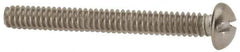 Value Collection - #6-32 UNC, 1-1/4" Length Under Head Slotted Drive Machine Screw - Round Head, Grade 316 Stainless Steel, Uncoated, Without Washer - Industrial Tool & Supply