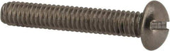 Value Collection - #8-32 UNC, 1" Length Under Head Slotted Drive Machine Screw - Round Head, Grade 316 Stainless Steel, Uncoated, Without Washer - Industrial Tool & Supply