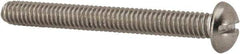 Value Collection - #8-32 UNC, 1-1/2" Length Under Head Slotted Drive Machine Screw - Round Head, Grade 316 Stainless Steel, Uncoated, Without Washer - Industrial Tool & Supply