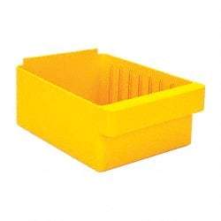 Quantum Storage - 28 Lb. Load Capacity, 11-5/8" Deep, Yellow High-Impact Polystyrene Drawer Bin - 4-5/8" High x 8-3/8" Wide x 11-5/8" Long - Industrial Tool & Supply