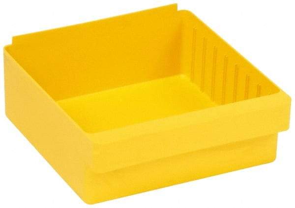 Quantum Storage - 28 Lb. Load Capacity, 11-5/8" Deep, Yellow High-Impact Polystyrene Drawer Bin - 4-5/8" High x 11-1/8" Wide x 11-5/8" Long - Industrial Tool & Supply