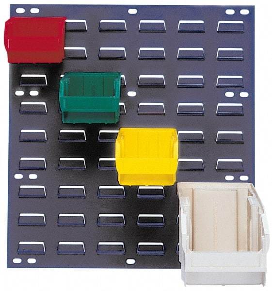 Quantum Storage - 160 Lb Capacity, 18" Wide x 19" High, Steel Pick Rack - 16 Black Polyethylene/Polypropylene Bins, 4-1/8" Bin Width x 3" Bin Height x 7-1/2" Bin Depth - Industrial Tool & Supply