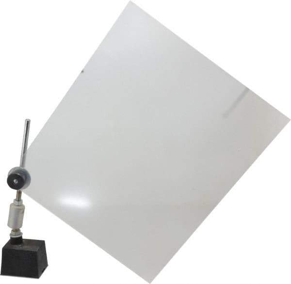 PRO-SAFE - Acrylic Flat Base & Shield - 10" Wide x 12" Long x 1/8" Thick, 9" Arm Reach, Magnetic Base, For General Purpose Use - Industrial Tool & Supply