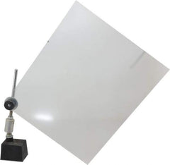 PRO-SAFE - Acrylic Flat Base & Shield - 10" Wide x 12" Long x 1/8" Thick, 9" Arm Reach, Magnetic Base, For General Purpose Use - Industrial Tool & Supply