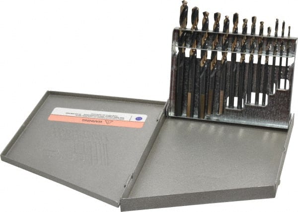 Triumph Twist Drill - 1/16 to 1/4", 135° Point, High Speed Steel Maintenance Length Drill Bit Set - Industrial Tool & Supply