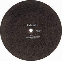 Everett - 20" Aluminum Oxide Cutoff Wheel - 3/16" Thick, 1" Arbor, Use with Gas Powered Saws - Industrial Tool & Supply