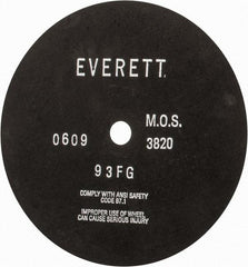 Everett - 12" Cutoff Wheel - 3/32" Thick, 1" Arbor, Use with Gas Powered Saws - Industrial Tool & Supply