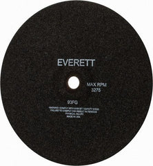 Everett - 14" Cutoff Wheel - 1/8" Thick, 1" Arbor, Use with Gas Powered Saws - Industrial Tool & Supply
