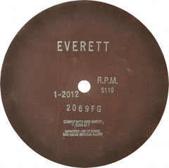 Everett - 14" Aluminum Oxide Cutoff Wheel - 1/8" Thick, 1" Arbor, Use with Gas Powered Saws - Industrial Tool & Supply