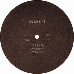 Everett - 20" Aluminum Oxide Cutoff Wheel - 3/16" Thick, 1" Arbor, Use with Gas Powered Saws - Industrial Tool & Supply