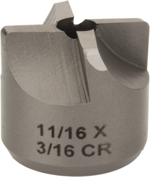 Made in USA - 4 Flutes, 11/16" Diam, 3/16" Pilot Hole Diam, High Speed Steel Reverse Counterbore - Industrial Tool & Supply