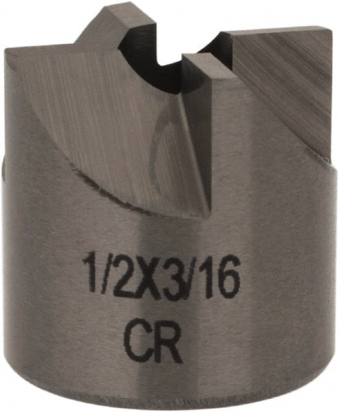 Made in USA - 4 Flutes, 1/2" Diam, 3/16" Pilot Hole Diam, Solid Carbide Reverse Counterbore - Industrial Tool & Supply