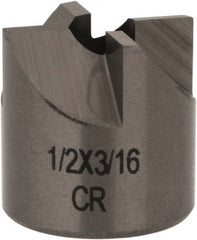 Made in USA - 4 Flutes, 1/2" Diam, 3/16" Pilot Hole Diam, Solid Carbide Reverse Counterbore - Industrial Tool & Supply