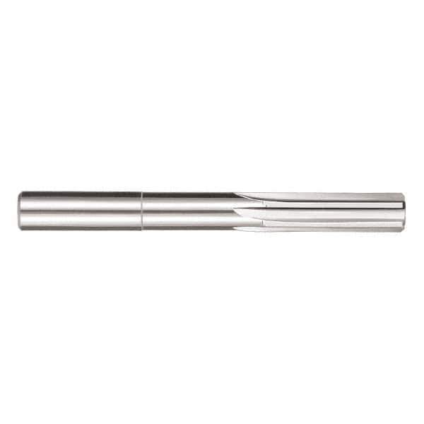 SGS - 27/64" Solid Carbide 6 Flute Chucking Reamer - Straight Flute, 27/64" Straight Shank, 4" OAL - Industrial Tool & Supply