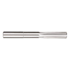 SGS - 27/64" Solid Carbide 6 Flute Chucking Reamer - Straight Flute, 27/64" Straight Shank, 4" OAL - Industrial Tool & Supply