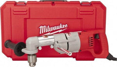 Milwaukee Tool - 1/2" Keyed Chuck, 500 RPM, D-Handle Electric Drill - 7 Amps, 120 Volts, Reversible, Includes 3/16" Socket Wrench, 9/16" Open End Wrench, RAD Assembly, Side Handle - Industrial Tool & Supply