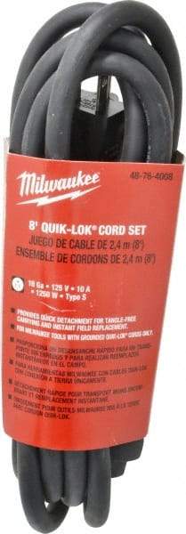 Milwaukee Tool - Power Drill Quik-Lok Cord Set - For All Magnum Drills - Industrial Tool & Supply