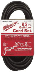 Milwaukee Tool - Power Drill Quik-Lok Cord Set - For All Magnum Drills - Industrial Tool & Supply