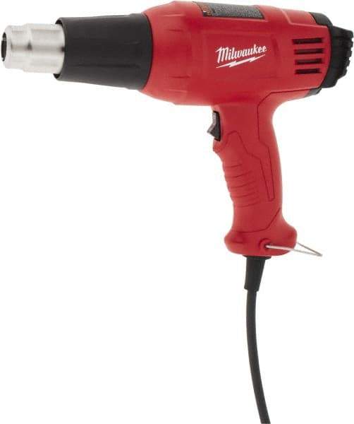 Milwaukee Tool - 140 to 1,040°F Heat Setting, 14.8 CFM Air Flow, Heat Gun - 120 Volts, 11.6 Amps, 1,400 Watts, 10.13' Cord Length - Industrial Tool & Supply