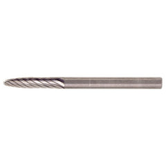 SF-51 Standard Cut Solid Carbide Bur-Round Nose Tree Shape - Exact Industrial Supply