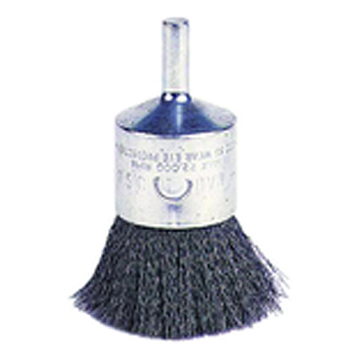 1″ Crimped Wire End Brush, .020″ Steel Fill, Retail Pack - Industrial Tool & Supply
