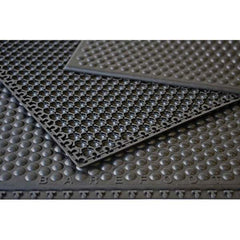 Barefoot - 3' Long x 3' Wide, Dry Environment, Anti-Fatigue Matting - Black, EPDM Rubber with EPDM Rubber Base - Industrial Tool & Supply