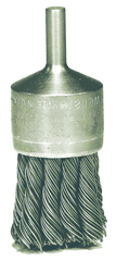 1-1/8'' Diameter - Knot Type Steel Wire End Brush - Industrial Tool & Supply