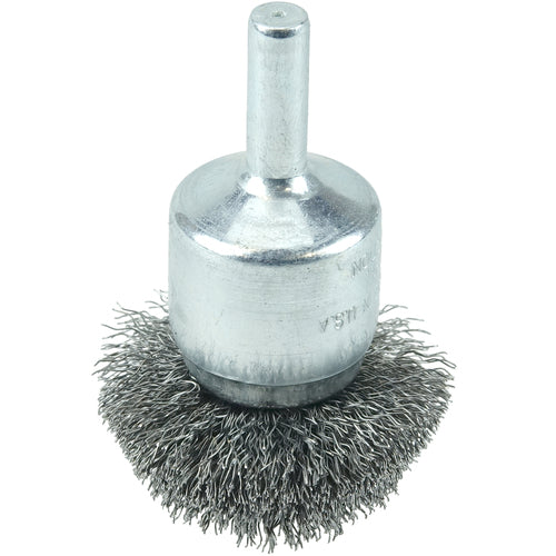 1-1/2″ Circular Flared Crimped Wire End Brush, .006″ Steel Fill - Industrial Tool & Supply